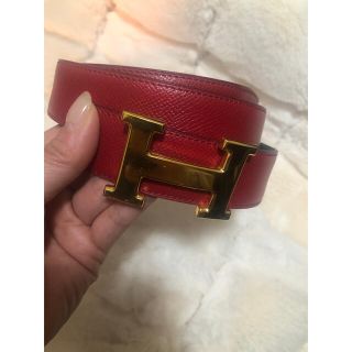 エルメス(Hermes)のエルメス　ベルト　レディース　レッド　グリーン(ベルト)