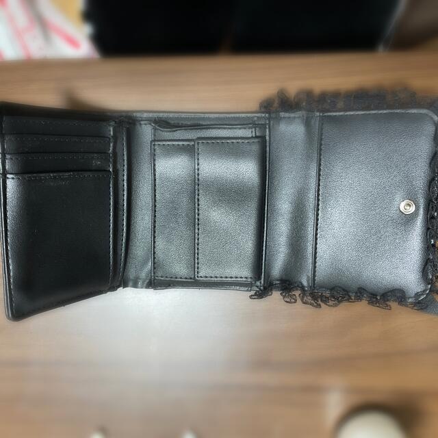 ジェイミーエーエヌケー　折り財布　フリル　レース　リボン　黒　メンヘラ　量産型 レディースのファッション小物(財布)の商品写真