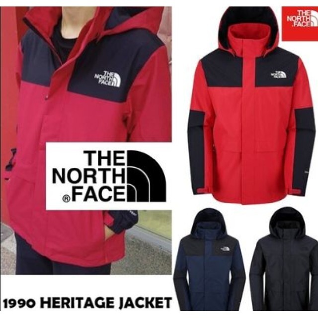 THE NORTH FACE(ザノースフェイス)の【日本未発売】ノースフェイス　マウンテンジャケット　レッド　L メンズのジャケット/アウター(マウンテンパーカー)の商品写真