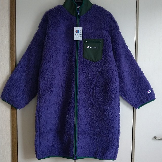 新品！チャンピオン Champion ボアフリース ロングジャケット L