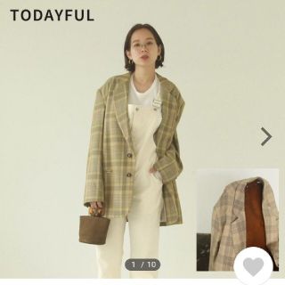 トゥデイフル(TODAYFUL)のtodayful checkoverjacket(テーラードジャケット)