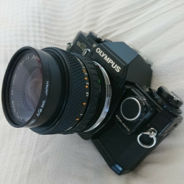 【作例有り】OLYMPUS OM-10 希少ブラック マニュアルアダプター付き