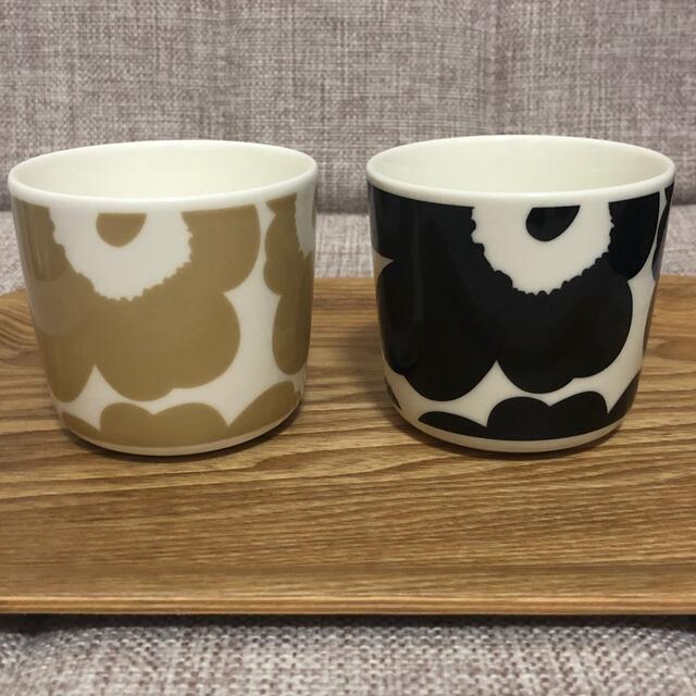マリメッコ ラテマグ ウニッコ 2個 新品 オレンジ&ブラウン