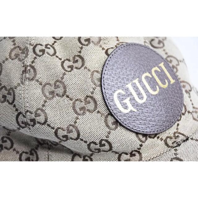 Gucci(グッチ)のGUCCI グッチ GGキャンバス ベースボールキャップ デカロゴ L 59cm メンズの帽子(キャップ)の商品写真