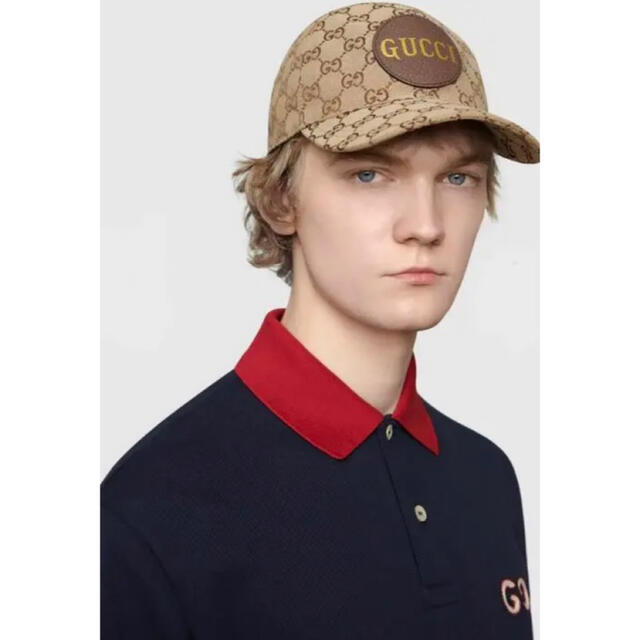 Gucci(グッチ)のGUCCI グッチ GGキャンバス ベースボールキャップ デカロゴ L 59cm メンズの帽子(キャップ)の商品写真