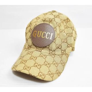 グッチ(Gucci)のGUCCI グッチ GGキャンバス ベースボールキャップ デカロゴ L 59cm(キャップ)