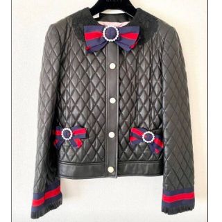 グッチ(Gucci)のぱひ様専用GUCCIレザージャケット未使用品(レザージャケット)