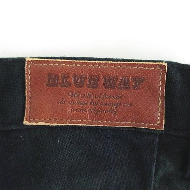 BLUE WAY(ブルーウェイ)のブルーウェイ パンツ ストレート チェック M（30） グリーン×ネイビー メンズのパンツ(スラックス)の商品写真