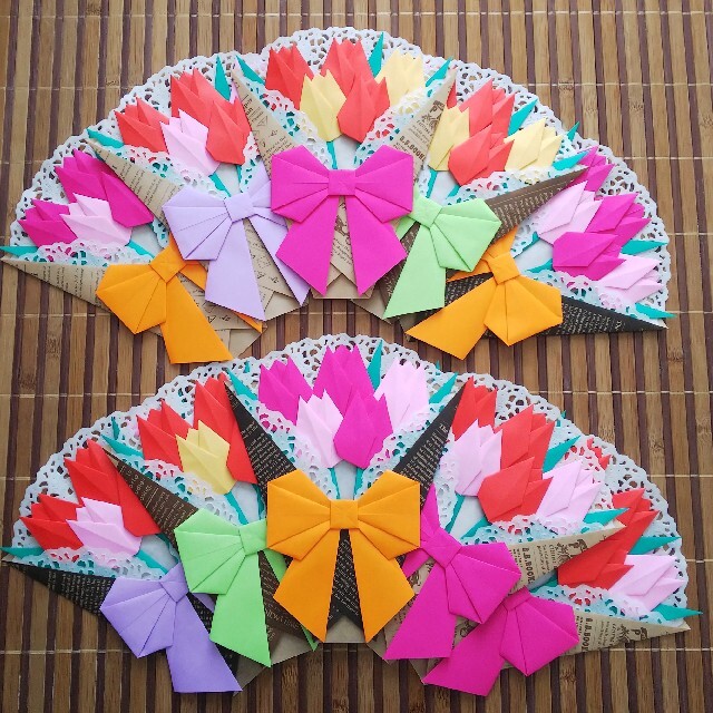 売り切れ❗️折り紙で作った花束 10個セット