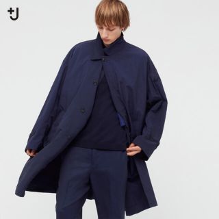 ユニクロ(UNIQLO)のUNIQLO +J　ユニクロ　プラスJ　2021SS ブラック(ステンカラーコート)