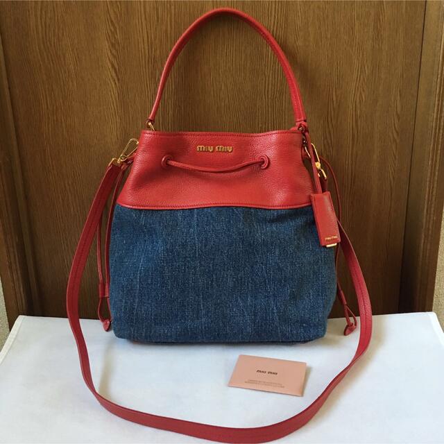 新しいスタイル miumiu - 美品 ミュウミュウ 3wayデニムバッグ