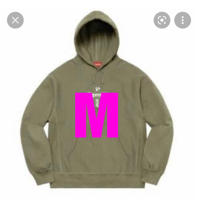 supreme cross boxlogo fooded sweatshirtのサムネイル