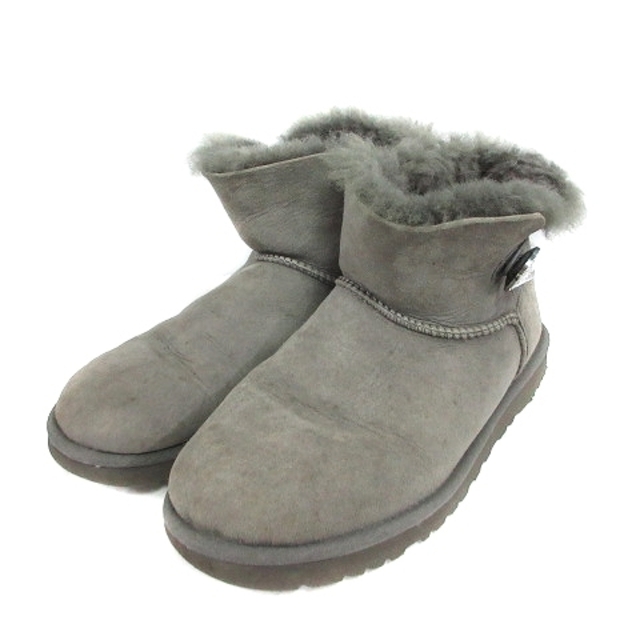 UGG - アグ ベイリーボタン ブリング ムートンブーツ 24 グレー