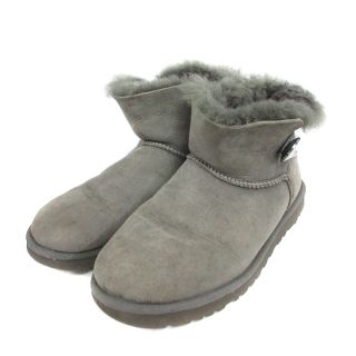 アグ(UGG)のアグ ベイリーボタン ブリング ムートンブーツ 24 グレー 1003889(ブーツ)