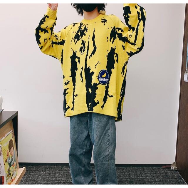 MIHARAYASUHIRO(ミハラヤスヒロ)のdoublet BANANA JACQUARD PULLOVER M メンズのトップス(ニット/セーター)の商品写真