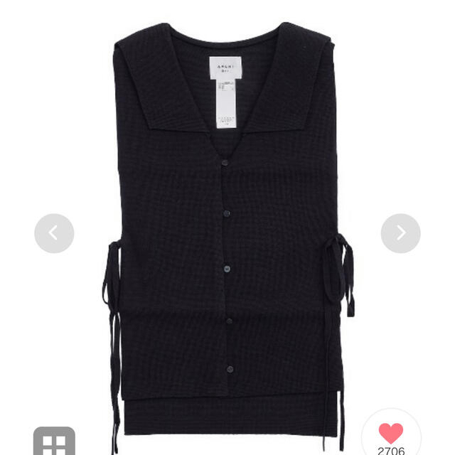 Ameri VINTAGE(アメリヴィンテージ)の新品未使用　COLLAR KNIT VEST WITH DRESS レディースのワンピース(ロングワンピース/マキシワンピース)の商品写真