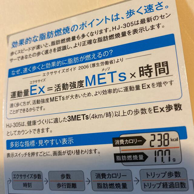 OMRON(オムロン)のオムロン　OMRON 歩数計　万歩計　ウォーキング コスメ/美容のダイエット(エクササイズ用品)の商品写真