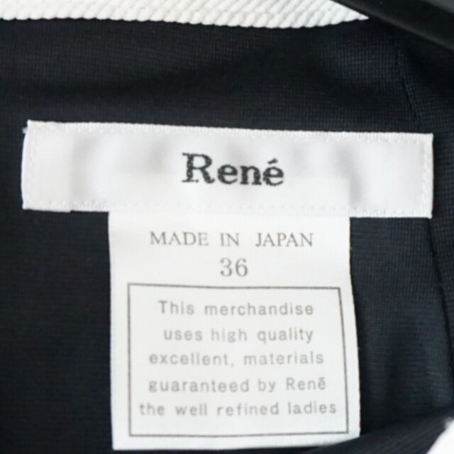 René - 極美品♡ルネ♡白襟 ロールカラーワンピースの通販 by René - 極美品♡ルネ♡白襟 ロールカラーワンピースの通販 by