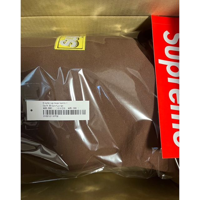 Supreme(シュプリーム)のBling Box Logo Hooded Sweatshirt L メンズのトップス(パーカー)の商品写真