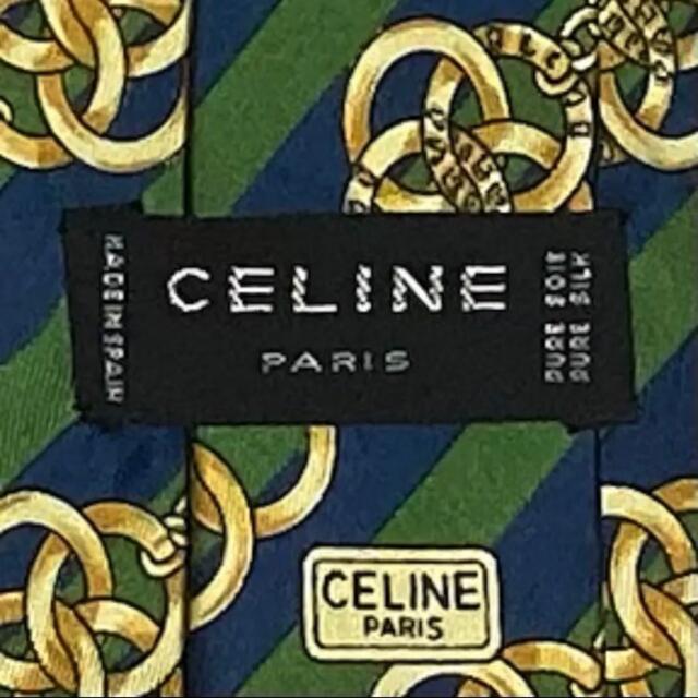 celine(セリーヌ)の【高級】CELINE　セリーヌ　総柄ネクタイ　マルチストライプ柄　フォーマル メンズのファッション小物(ネクタイ)の商品写真