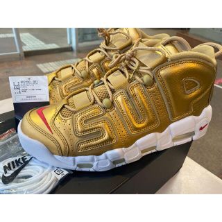 ナイキ(NIKE)のNIKE AIR MORE UPTEMPO SUPREME GOLD 美品(スニーカー)