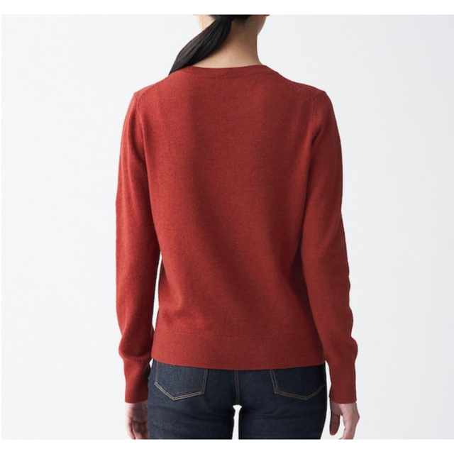 新品⭐︎ 無印良品 ヤク混ウール クルーネックセーター XS (欧米サイズ) 赤