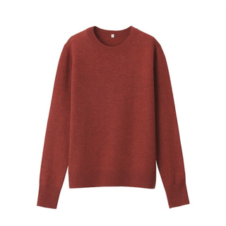ムジルシリョウヒン(MUJI (無印良品))の新品⭐︎ 無印良品 ヤク混ウール クルーネックセーター XS (欧米サイズ) 赤(ニット/セーター)