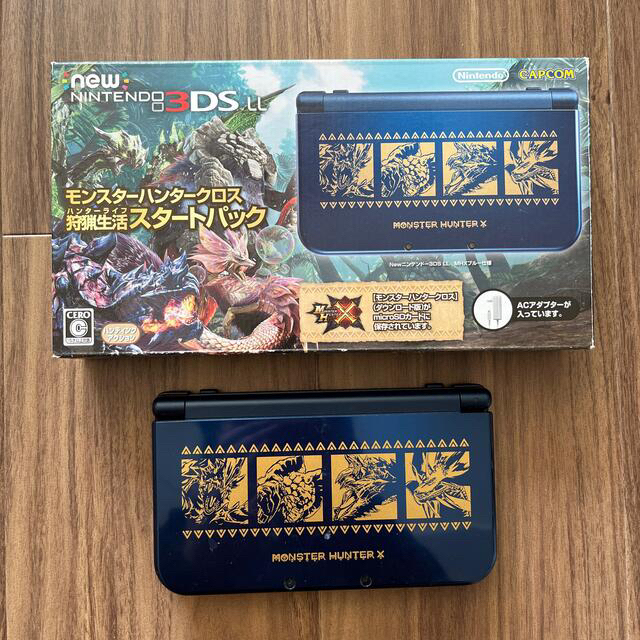 ニンテンドー3DS(ニンテンドー3DS)のNintendo 3DS NEWニンテンドー3DS LL モンスターハンタークロ エンタメ/ホビーのゲームソフト/ゲーム機本体(携帯用ゲーム機本体)の商品写真