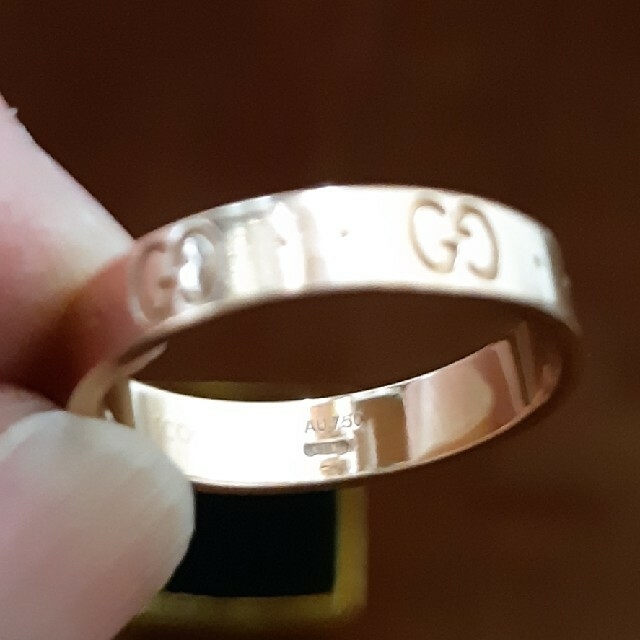 グッチ　アイコンリング　サイズ18　結婚指輪エンゲージリングペアリング