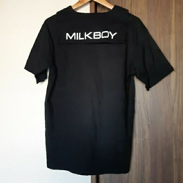 MILKBOY(ミルクボーイ)のMILK BOY　ミルクボーイ　セーラー襟　Tシャツ　カットソー　黒 レディースのトップス(Tシャツ(半袖/袖なし))の商品写真