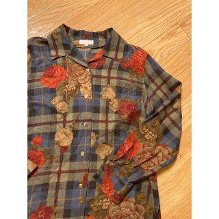 【極美品】【11】90's バーバリーズ 総柄 シャツ ブラウス ヴィンテージ