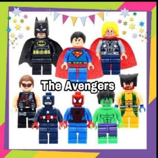 Avengersアベンジャーズ互換性レゴ人形  フィギュア8体セット♪＼( エンタメ/ホビーのおもちゃ/ぬいぐるみ(キャラクターグッズ)の商品写真