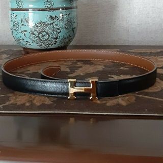 【HERMES】エルメス　ワンピース ドレス　ネックベルト　ブラウン系