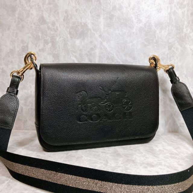 （新品）COACH コーチ ホワイト  ショルダーバッグ 馬車柄