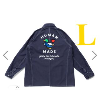 ヒューマンメイド(HUMAN MADE)のHUMAN MADE COVER ALL  NAVY  L ヒューマンメード(カバーオール)