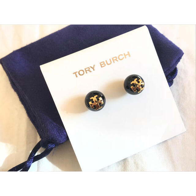 【新品未使用】toryBurch トリーバーチ  大人シックなブラックピアス