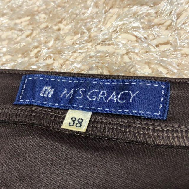 M'S GRACY(エムズグレイシー)のM'S GRACY♡七分袖 カットソー 立体フラワー ブラウン 38サイズ レディースのトップス(カットソー(長袖/七分))の商品写真