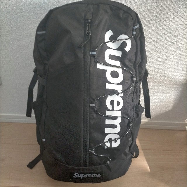 正規品 未使用 レア 希少17ss Supreme Backpack BLACK 1