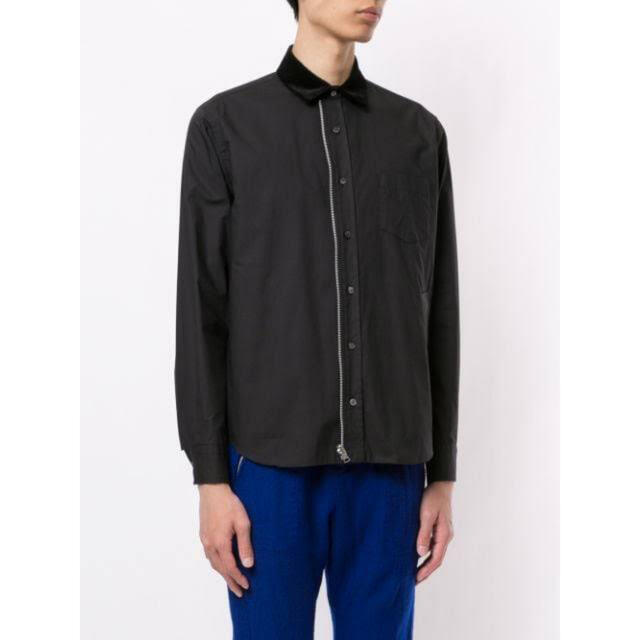 sacai(サカイ)のSacai Cotton Poplin x Nylon Shirt（Black） メンズのトップス(シャツ)の商品写真