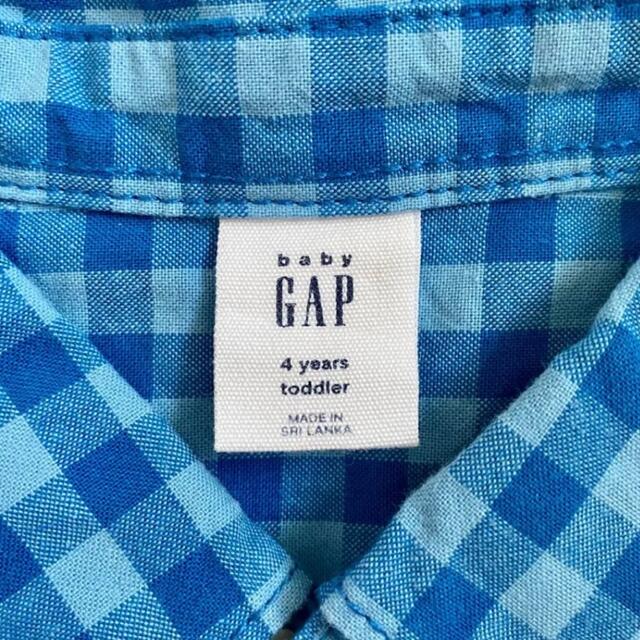 babyGAP(ベビーギャップ)のGAP 半袖チェックシャツ 4years 105cm キッズ/ベビー/マタニティのキッズ服男の子用(90cm~)(ブラウス)の商品写真