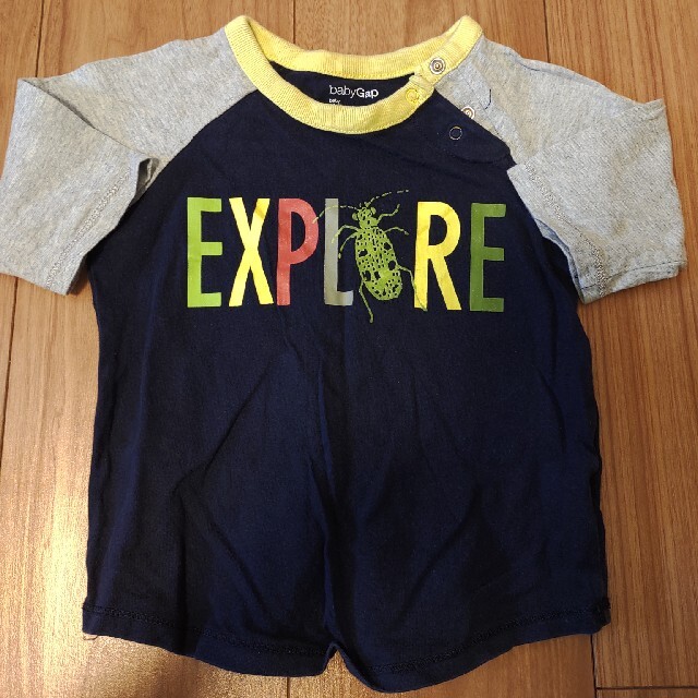 babyGAP(ベビーギャップ)のbaby gap 七分袖シャツ　90cm キッズ/ベビー/マタニティのキッズ服男の子用(90cm~)(Tシャツ/カットソー)の商品写真