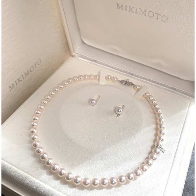 MIKIMOTO - 【ご専用】ミキモトK18パールネックレスピアスセット MIKIMOTO - 【ご専用】ミキモトK18パールネックレスピアスセット