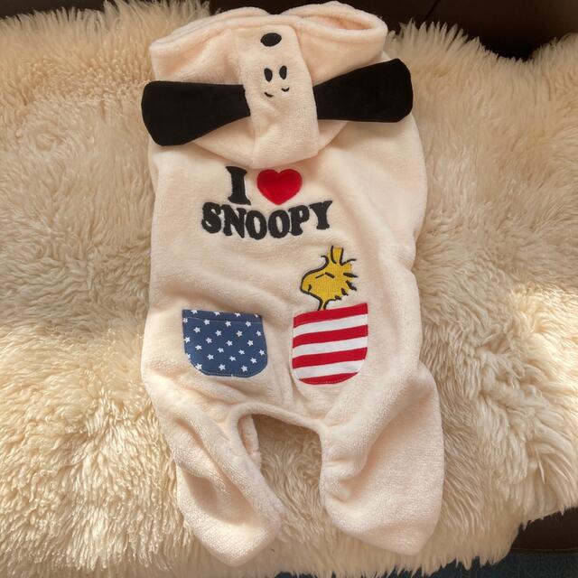 SNOOPY(スヌーピー)の犬服　スヌーピー　ロンパース　M ハンドメイドのペット(ペット服/アクセサリー)の商品写真