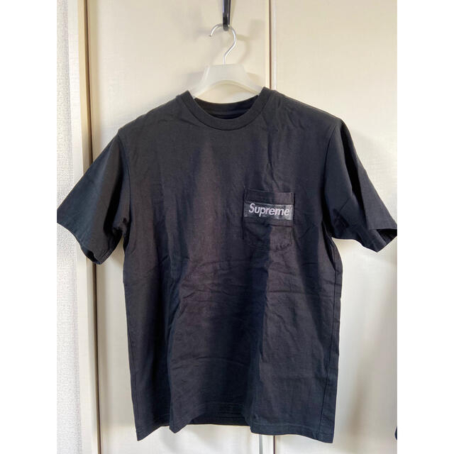 Supreme  Mesh Stripe Pocket Tee  black S