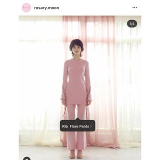 ロザリームーン(Rosary moon)の最終価格⭐️Rosarymoon❣️Lace-up RibTop(カットソー(長袖/七分))