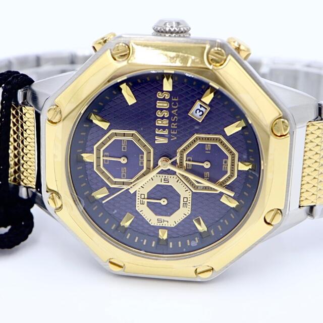 VERSUS(ヴェルサス)の【新品】VERSUS VERSACE ゴールド クロノグラフ メンズ 腕時計 メンズの時計(腕時計(アナログ))の商品写真