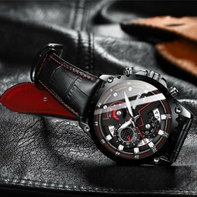 新品 デュアル クロノグラフ レザーベルト WEIGUAN 腕時計メンズ | フリマアプリ ラクマ