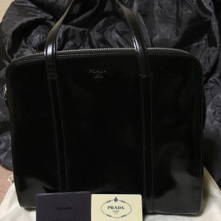 プラダ(PRADA)の正規品鑑定済み！プラダ エナメル ハンドバック レザー(ハンドバッグ)