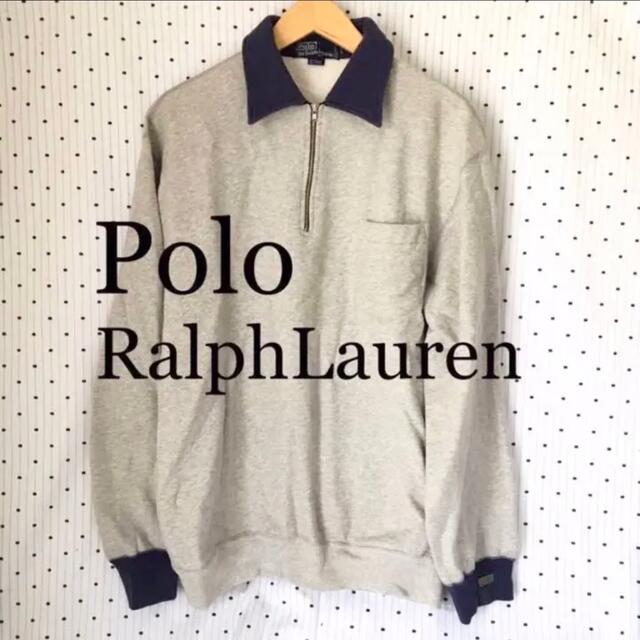 POLO RALPH LAUREN(ポロラルフローレン)のRALPHLAURENラルフローレン限定ビンテージハーフジップスウェットシャツ メンズのトップス(スウェット)の商品写真