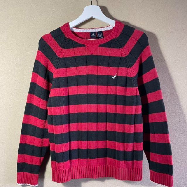 カートコバーン】ノーティカ 赤 黒 ボーダー アメリカ直輸入❗️ユニ